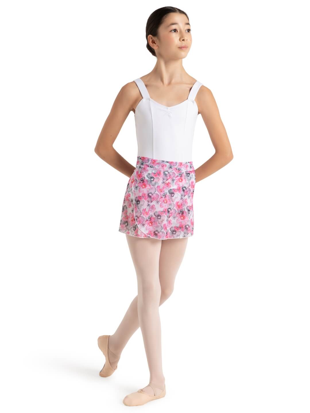 Le Jardin Printed Mesh Wrap Skirt - Child