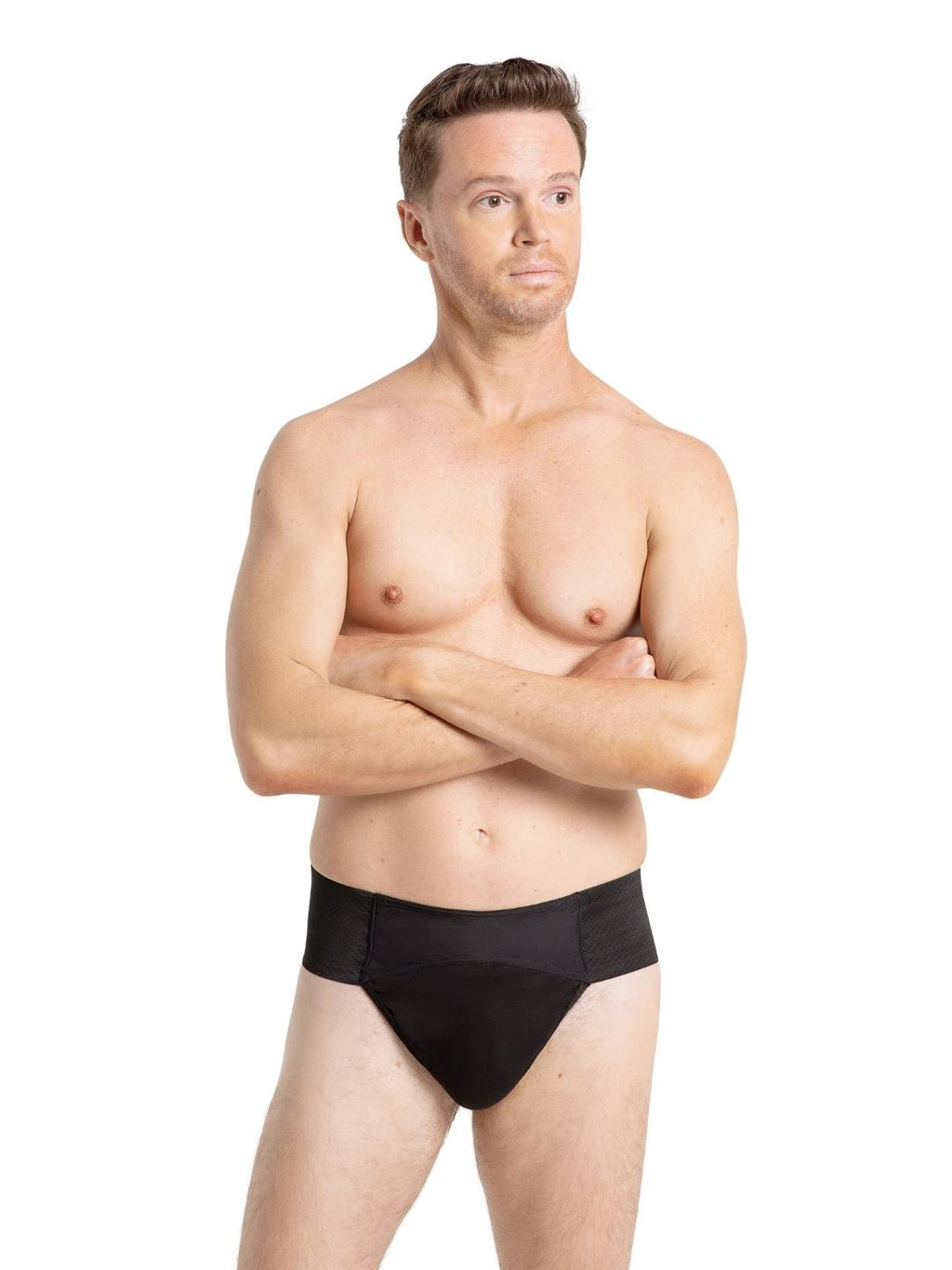 Quilted Cotton Panel Thong Dance Belt